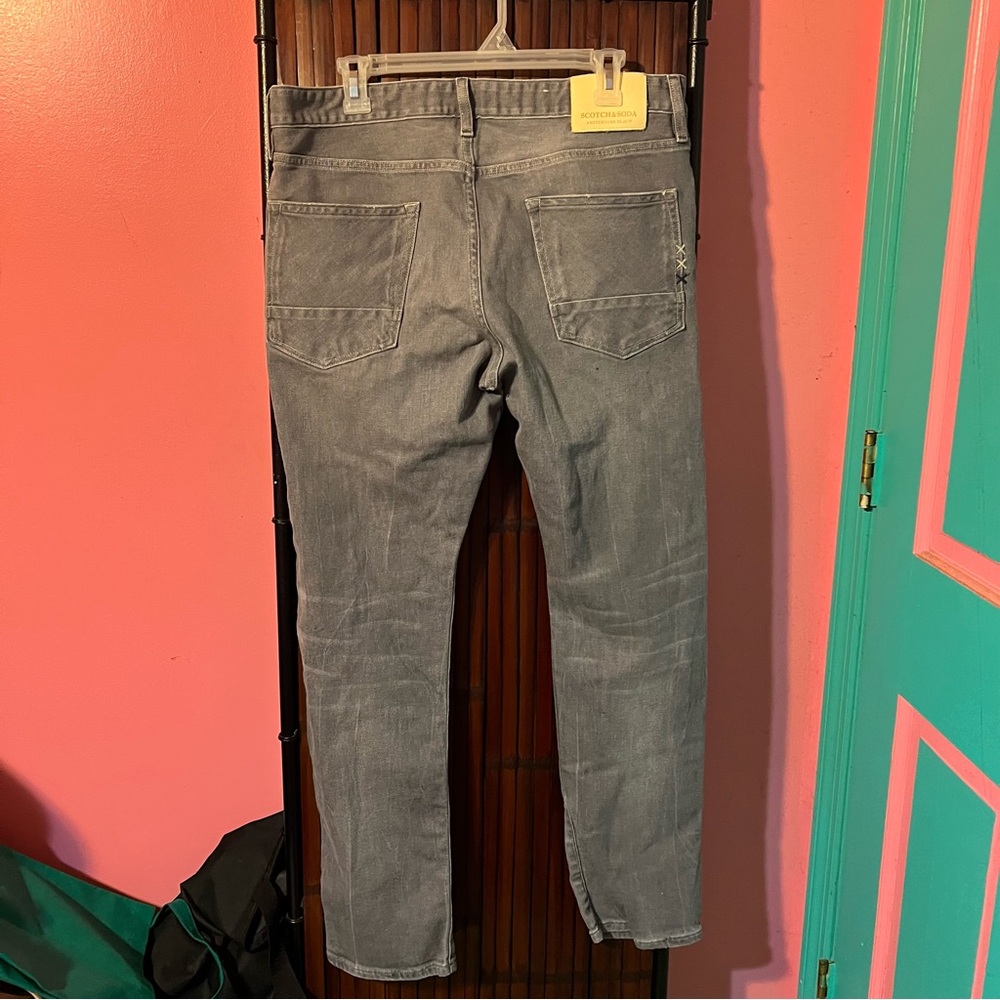 Scotch & Soda Men's Light Gray Straight Jeans - Picture 2 of 9